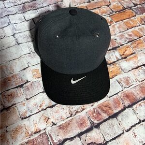 Nike Black and White Swoosh Baseball Cap